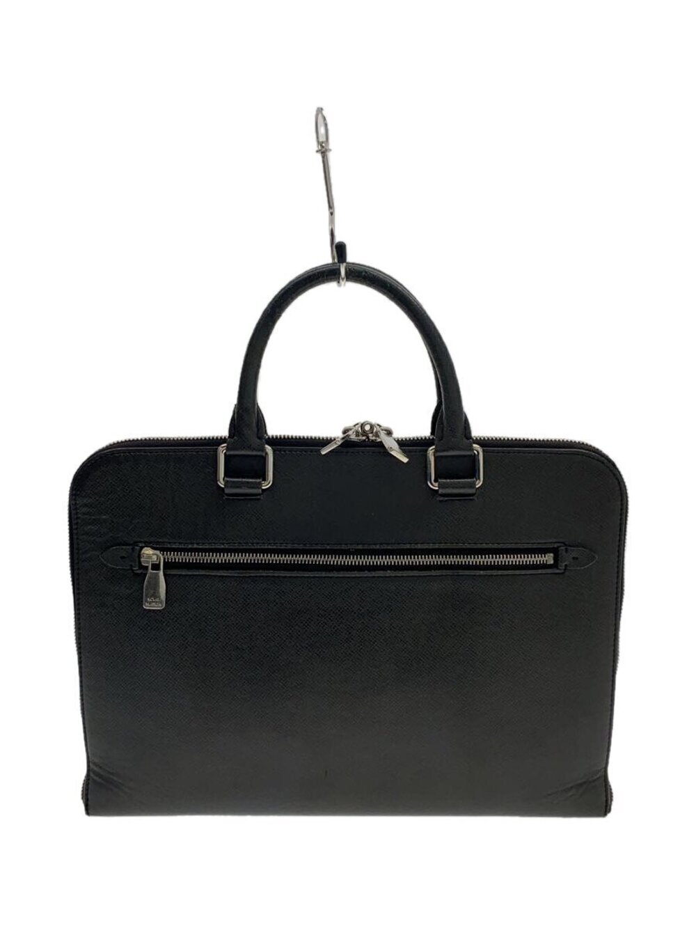 LOUIS VUITTON Porte Documents Slim Taiga Black Cowhide Black Solid